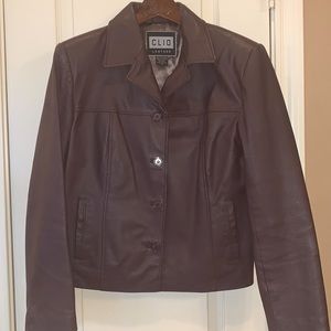 Closet CleanOUT -100% brown Leather Jacket